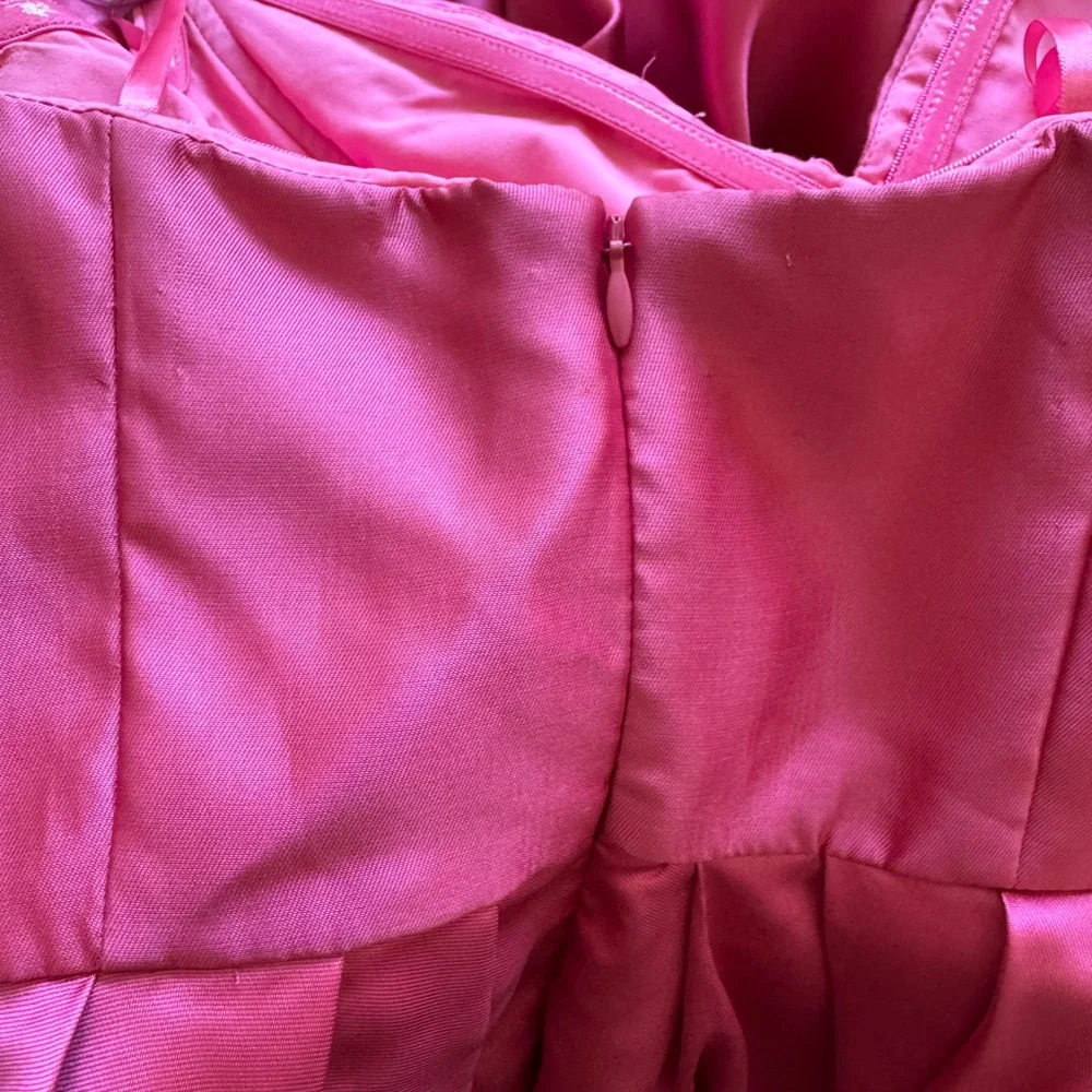 Hutch Sabrina Strapless V-Neck Pleated High-Low Gown - Picture 6 of 6